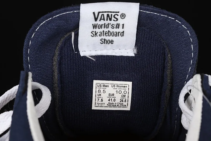 All categories Vans Vans series Vans Mid Vans China Vans Sk8-Mid blue and yellow contrast stitching mid-top retro classic canvas skateboard shoes VN0A3WM34PL